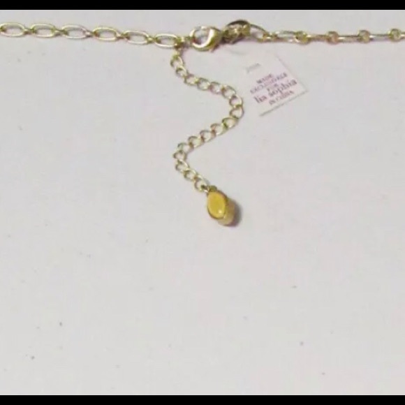 NWT Lia Sophia Lotus River Floral Long Necklace, Gold tone.  Unique & Gorgeous - Picture 5 of 7